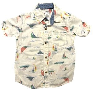 Carter’s Sailboat Linen Button Down